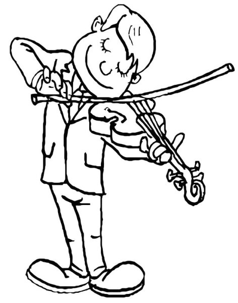 Музыкант раскраска для детей