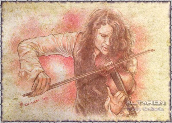 Никколо Паганини рисунок