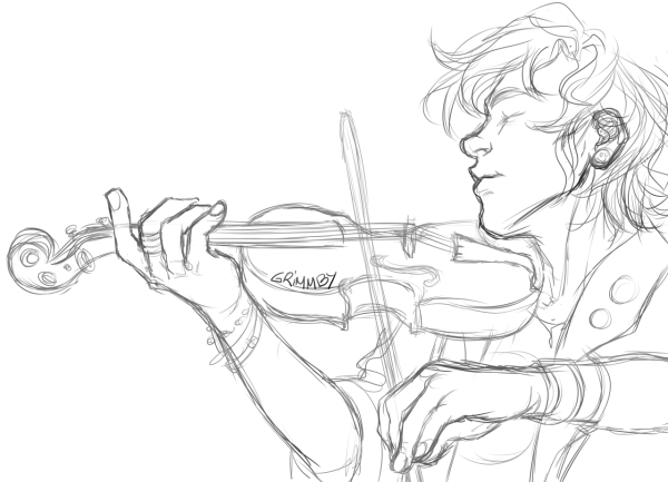 Парень бард референс