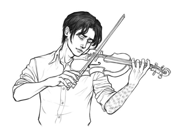 Скрипач живопись