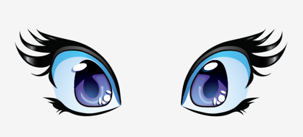 Красивые мультяшные глаза