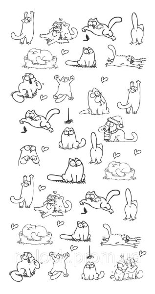 Кот Саймона. Раскраска