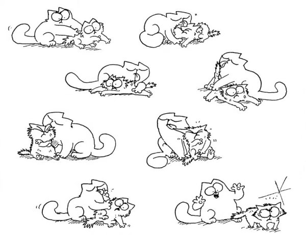 Кот Саймона. Раскраска