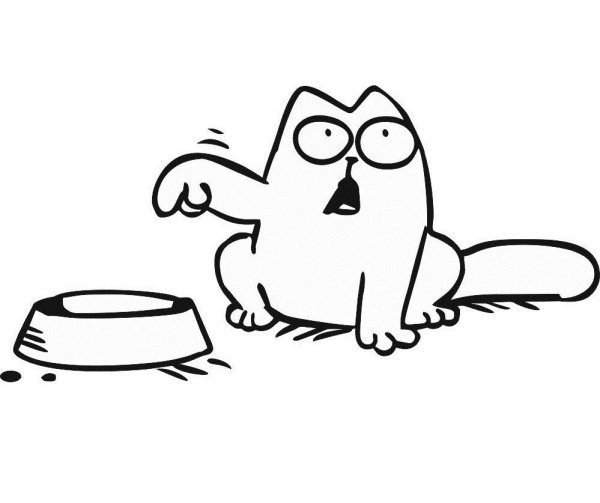 Картинки котиков для срисовки