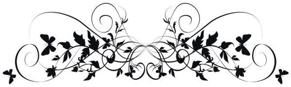 Узоры на угол листа