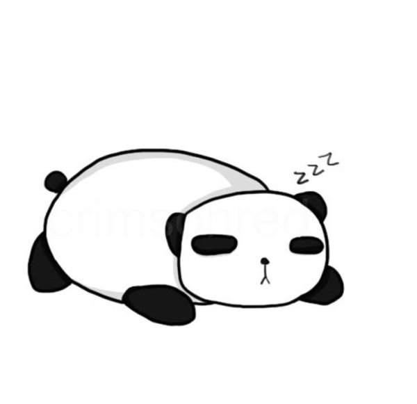 Рисунок спящей панды