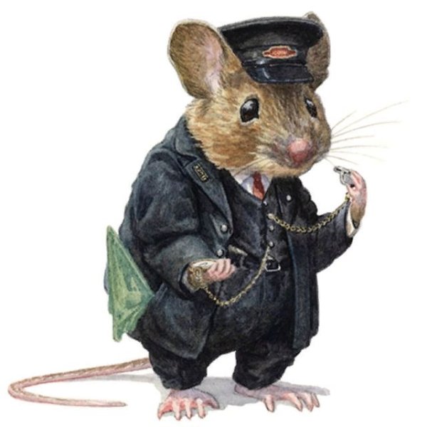 Белая металлическая крыса