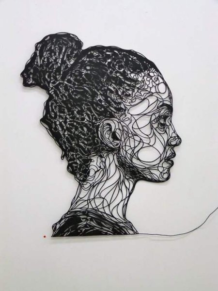 Портрет из ниток