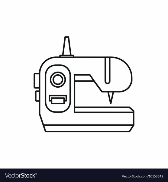 Зарисовать швейную машинку