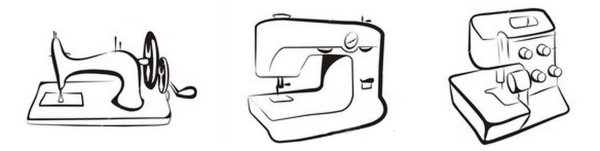 Швейная машинка раскраска