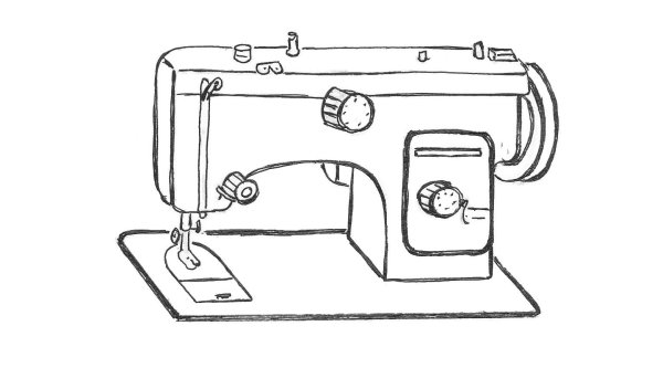 Швейная машинка раскраска для детей