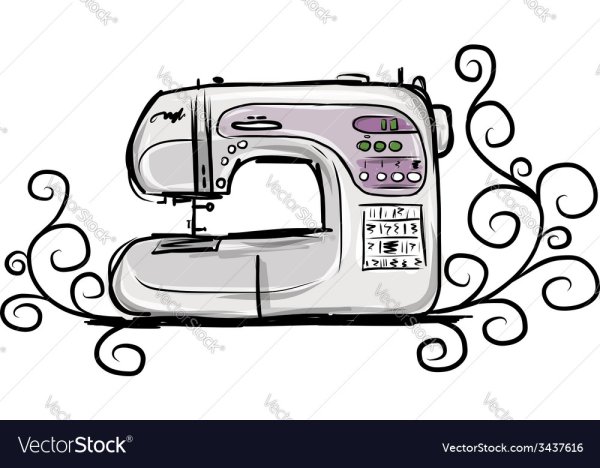 Швейная машинка раскраска