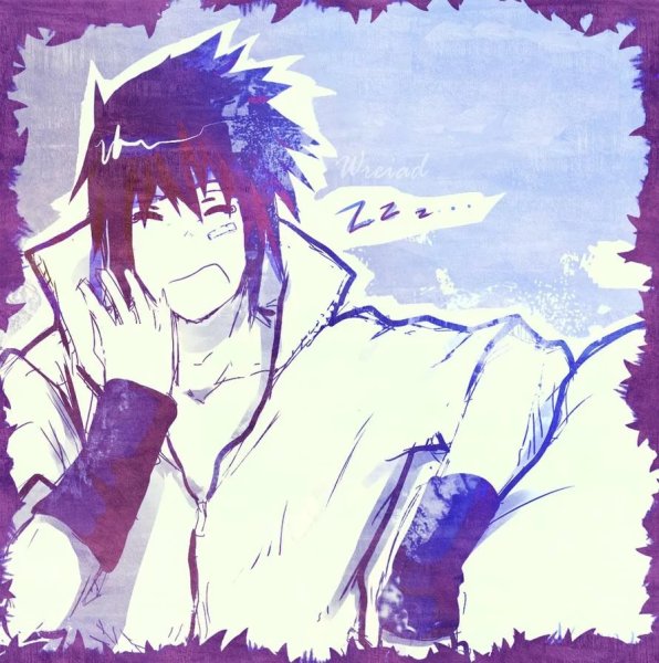 Аниме для срисовки Наруто Саске