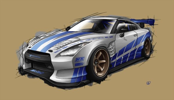 Nissan Skyline r35 GTR Форсаж