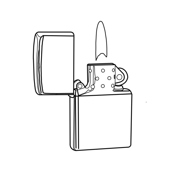 Тату зажигалка зиппо