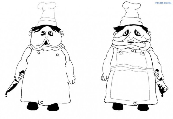 Раскраска маленькие кошмары