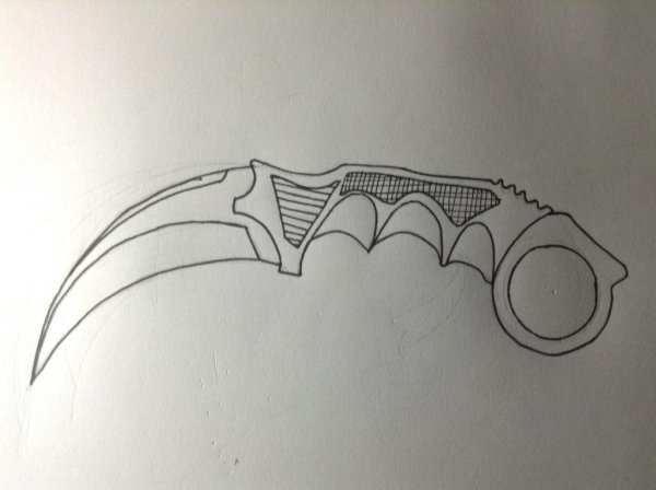 Керамбит нож стандофф 2 рисунок