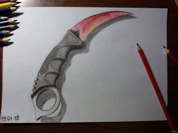 Нож керамбит рисунок