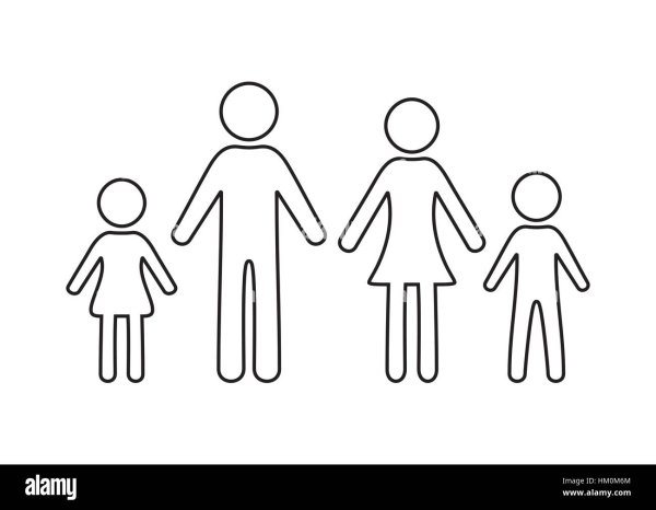 Силуэты членов семьи