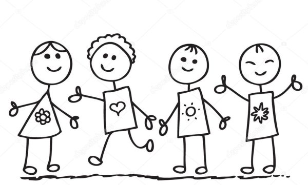 Схематическое изображение детей