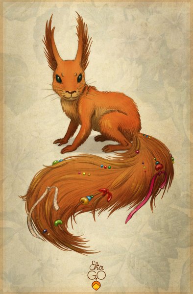 Рыжая белка