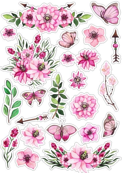 Нежные наклейки