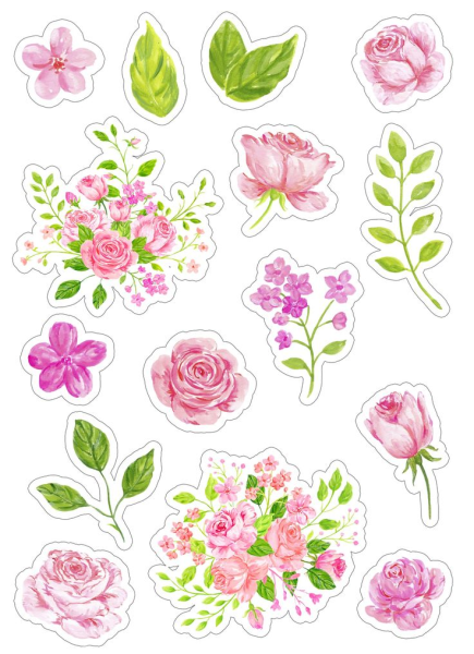 Акварельные наклейки для ежедневника