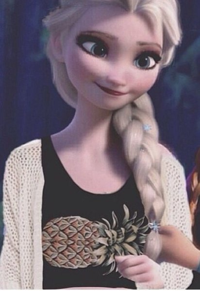 Эльза и Анна в современной одежде