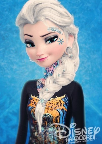 Рапунцель и Эльза в современном стиле