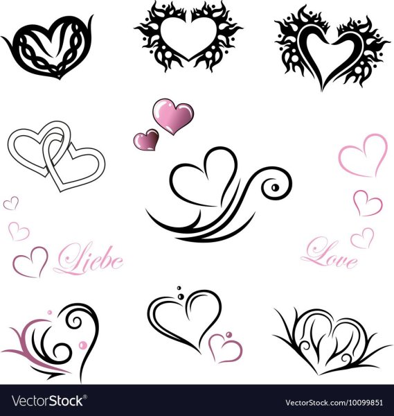 Тату маленькое черное сердечко