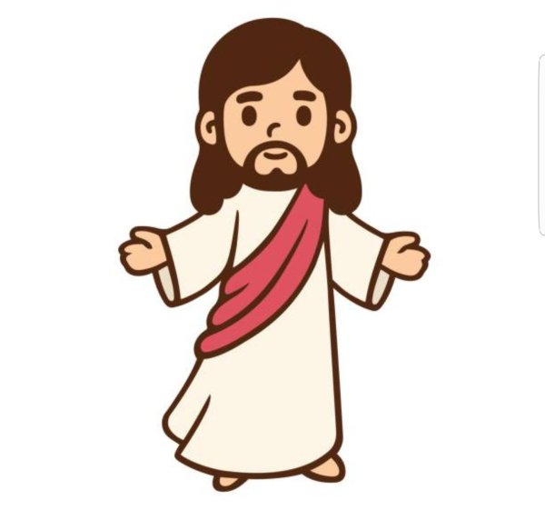 Иисус в мультяшном стиле