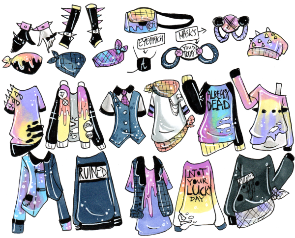 Рисунки одежды