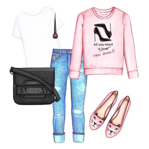 Модные Луки для рисования