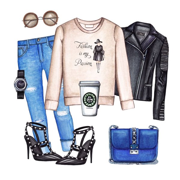 Интересные рисунки на одежде