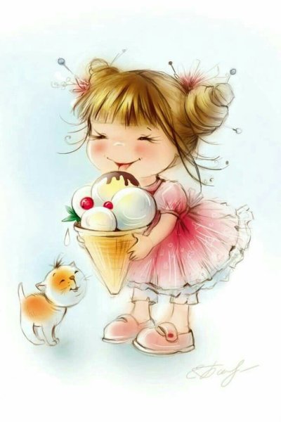 Открытка «девочка»