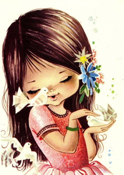 Открытка «девочка»