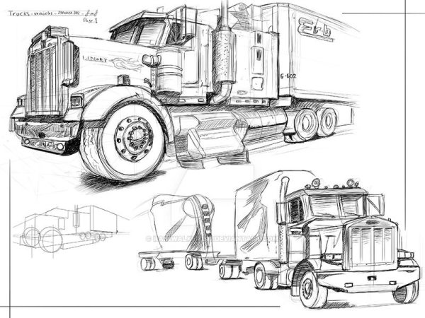 Эскиз грузовика