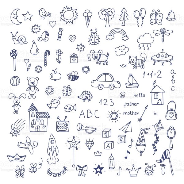 Мелкие рисунки в стиле инди КИД