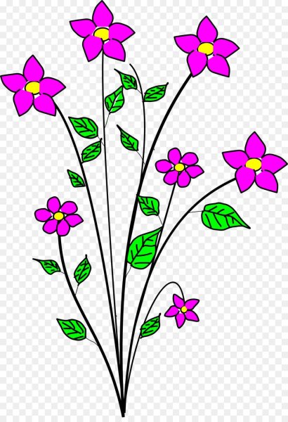 Цветы мультяшные