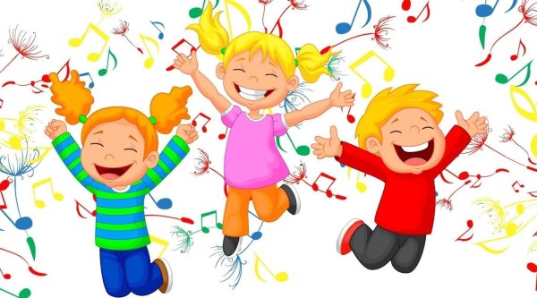 Дети веселятся мультяшные