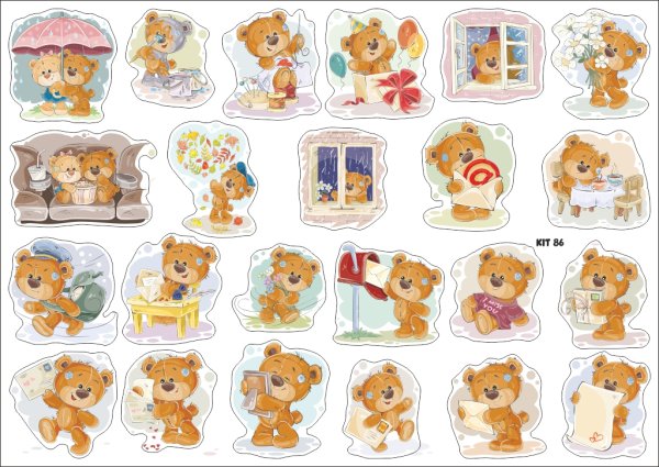 Наклейки мишки