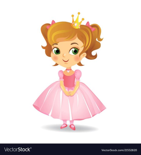 Девочка принцесса на белом фоне