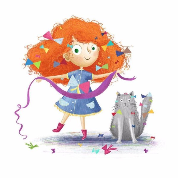 Рыжая веселая девочка