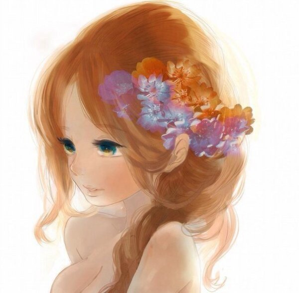 Ребенок с рыжими волосами арт