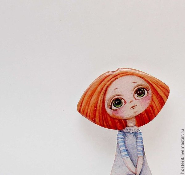 Нарисованная девочка с веснушками