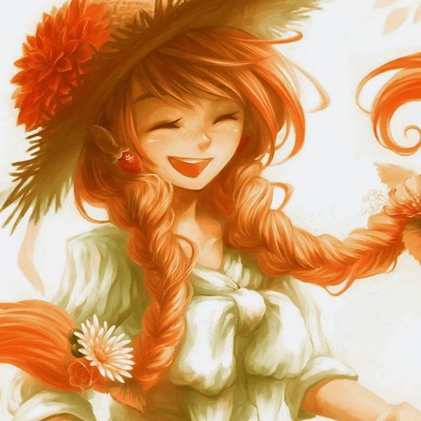 Мультяшная девочка с кудрявыми волосами