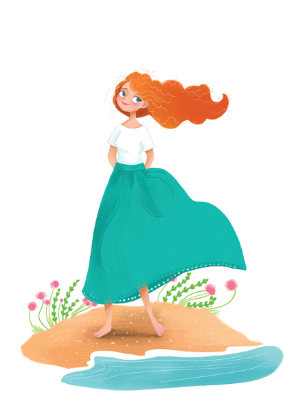 Мультяшка с рыжими волосами