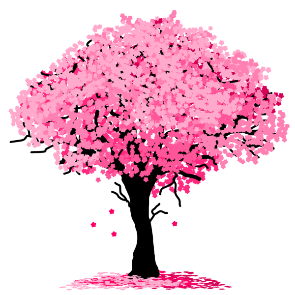 Дерево Сакура мультяшный