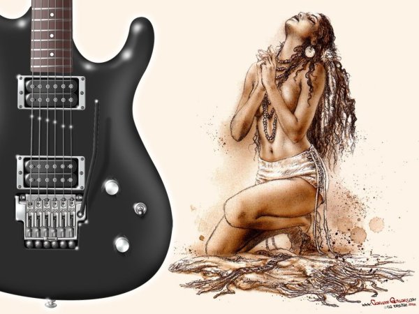 Раскраски гитары крутые