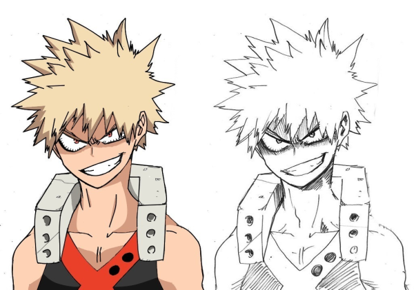 Бакуго Кацуки для срисовки